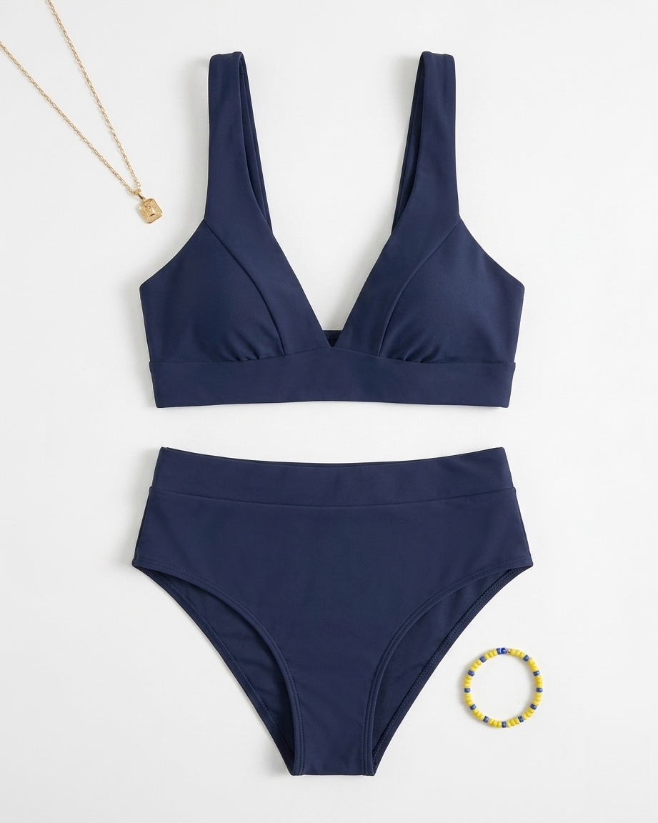 Women's Bikini Set with High-Waist