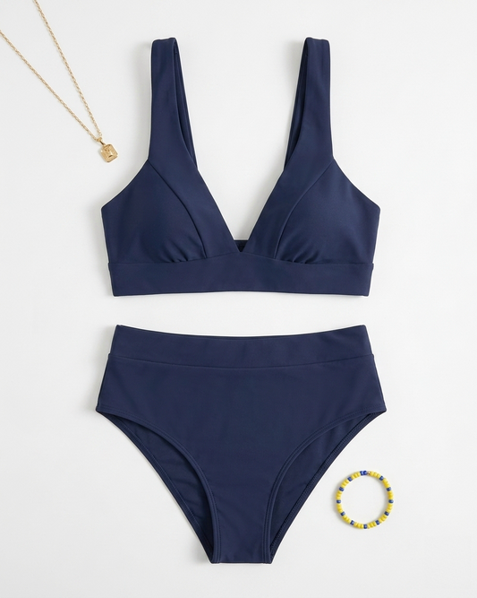 Women's Bikini Set with High-Waist