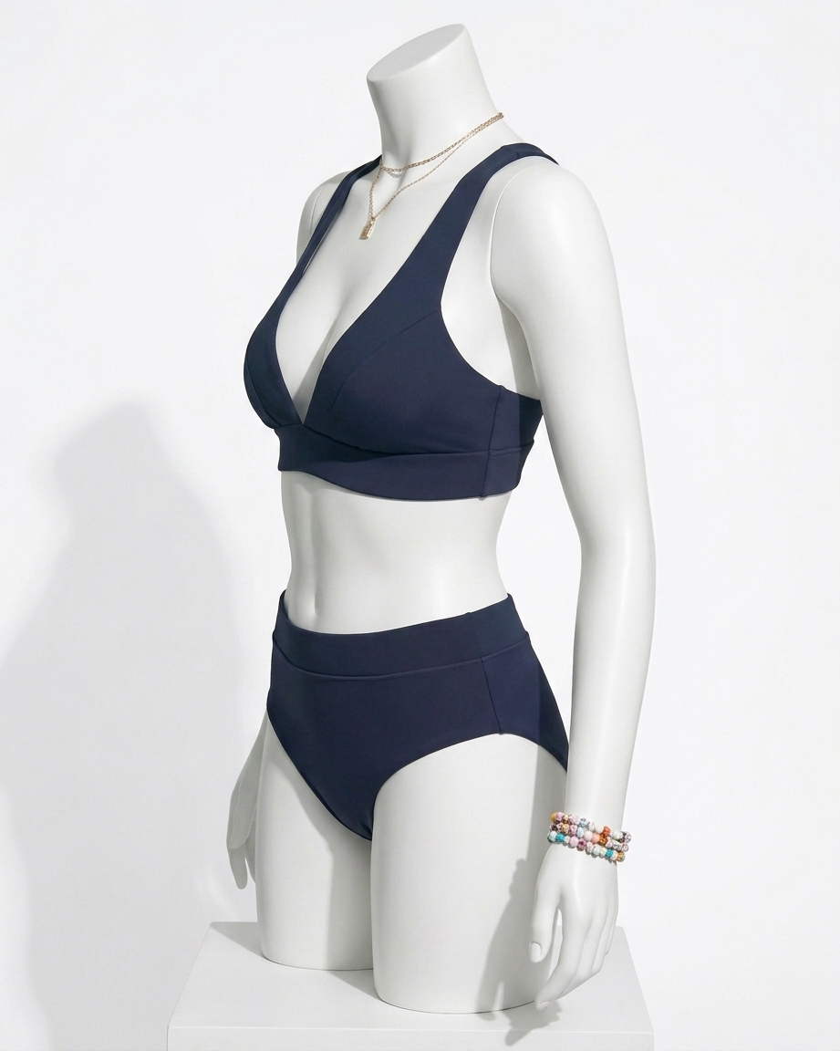 Women's Bikini Set with High-Waist